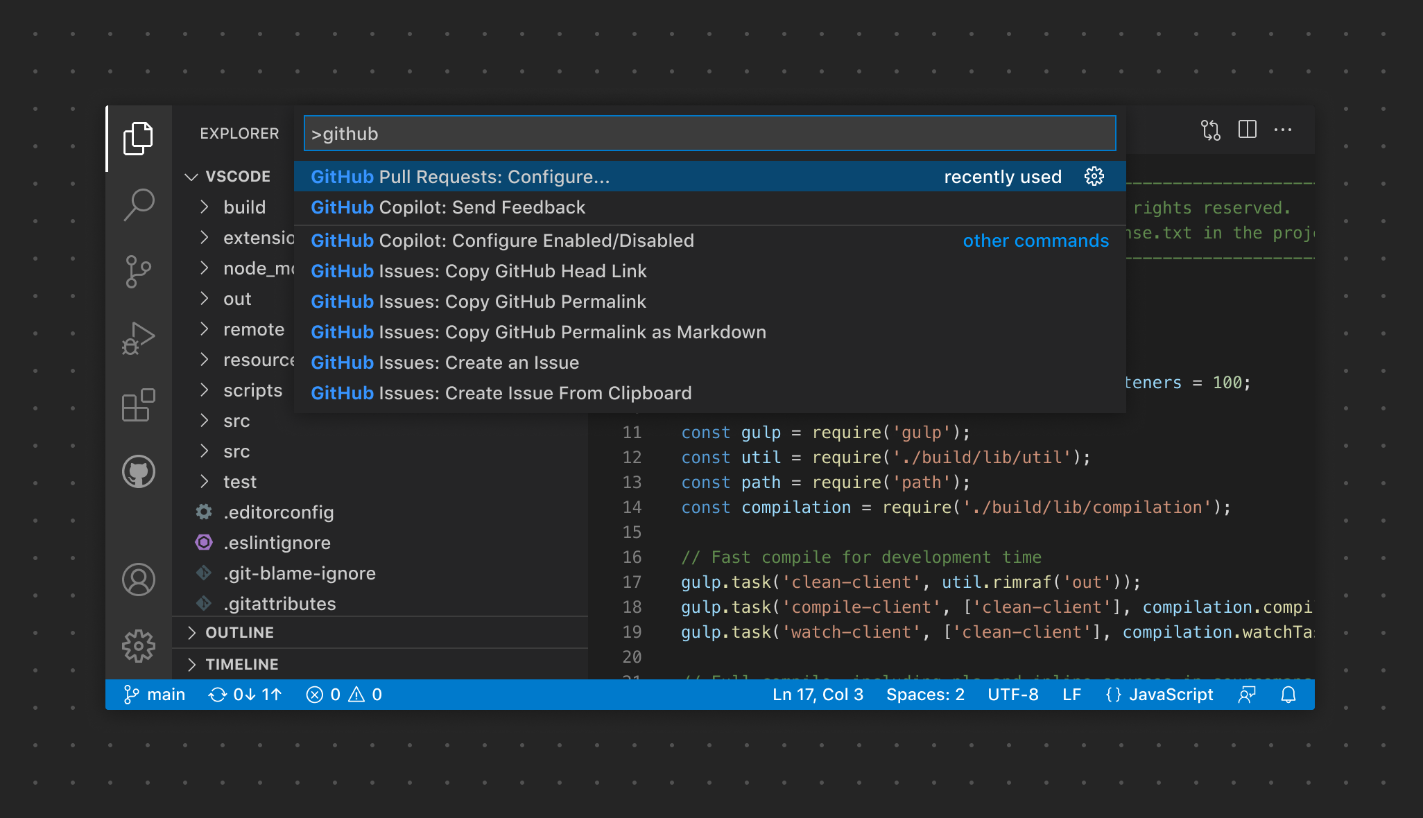 Overview of the Command Palette element