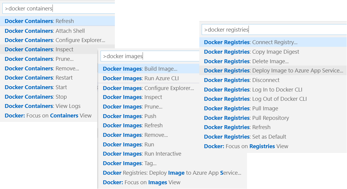 Docker commands