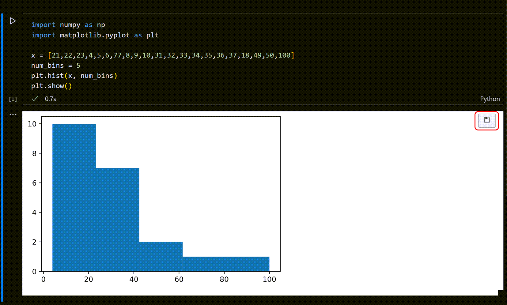 Save output